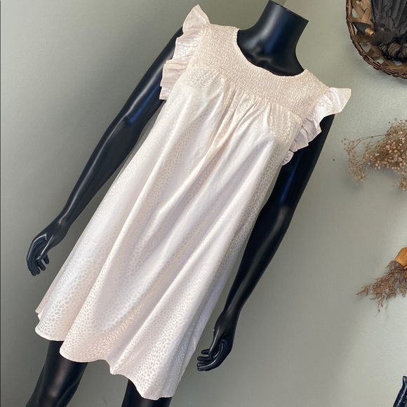 Umgee Dresses & Skirts - Umgee Cream Animal Print Dress with Ruffles